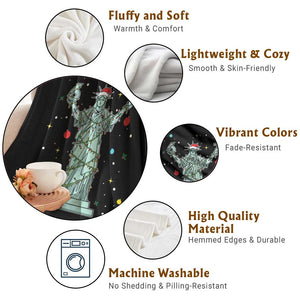 Doot Doot 67 Statue Of Liberty Throw Blanket Funny Gen Alpha 67 Trend Christmas Gift TS12 Print Your Wear