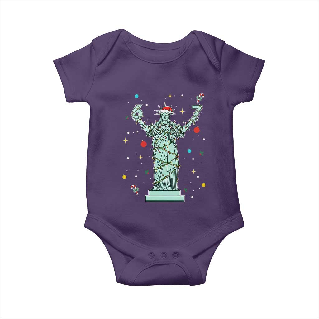 Doot Doot 67 Statue Of Liberty Baby Onesie Funny Gen Alpha 67 Trend Christmas Gift TS12 Purple Print Your Wear