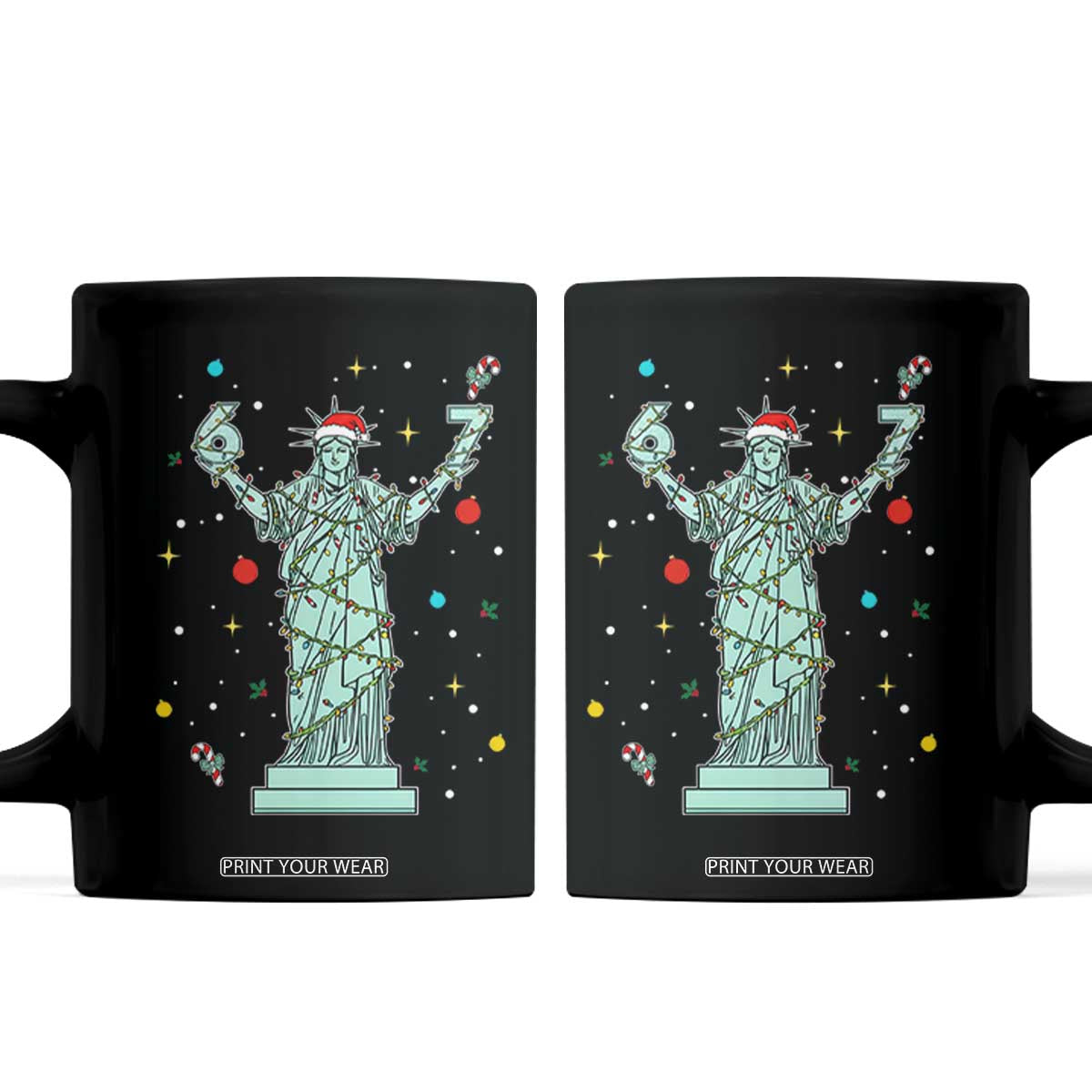 Doot Doot 67 Statue Of Liberty Coffee Mug Funny Gen Alpha 67 Trend Christmas Gift TS12 Black Print Your Wear