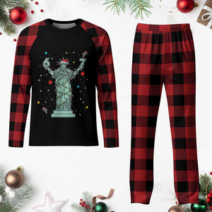 Doot Doot 67 Statue Of Liberty Plaid Pajama Set Funny Gen Alpha 67 Trend Christmas Gift TS12 Buffalo Plaid Print Your Wear
