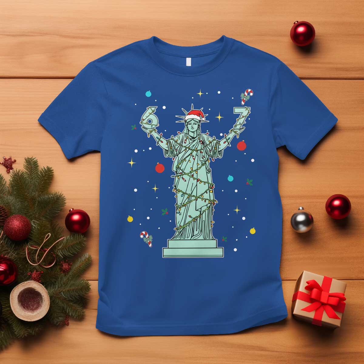 Doot Doot 67 Statue Of Liberty T Shirt Funny Gen Alpha 67 Trend Christmas Gift TS12 Royal Blue Print Your Wear