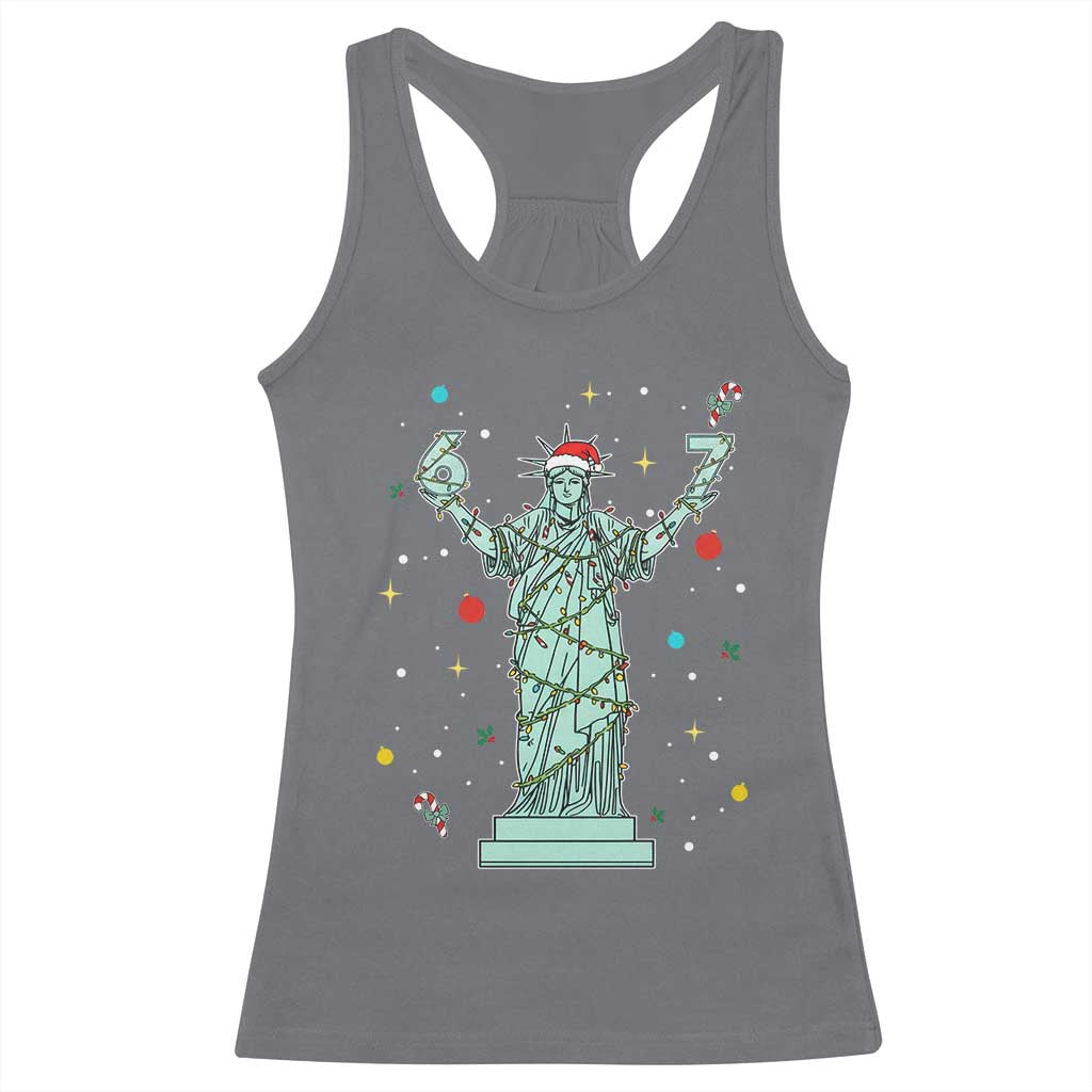 Doot Doot 67 Statue Of Liberty Racerback Tank Top Funny Gen Alpha 67 Trend Christmas Gift TS12 Charcoal Print Your Wear