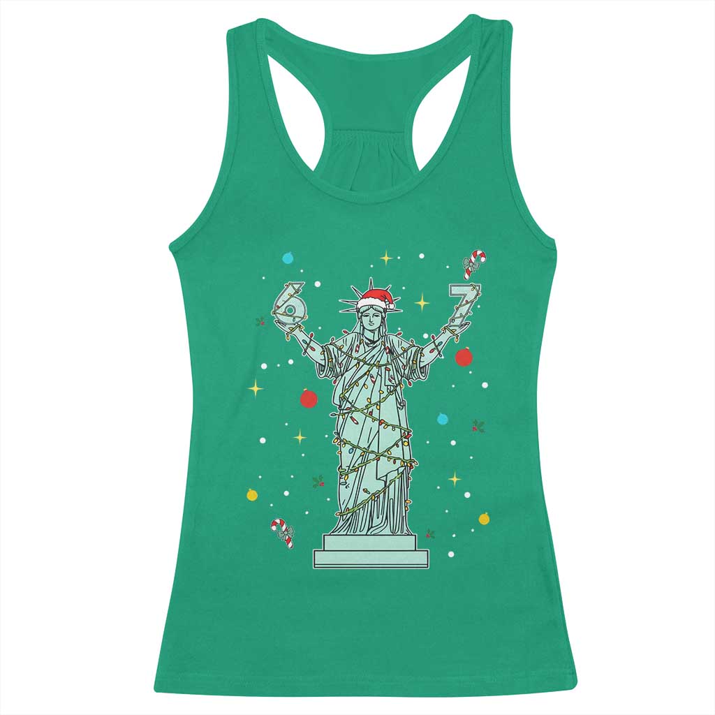 Doot Doot 67 Statue Of Liberty Racerback Tank Top Funny Gen Alpha 67 Trend Christmas Gift TS12 Irish Green Print Your Wear