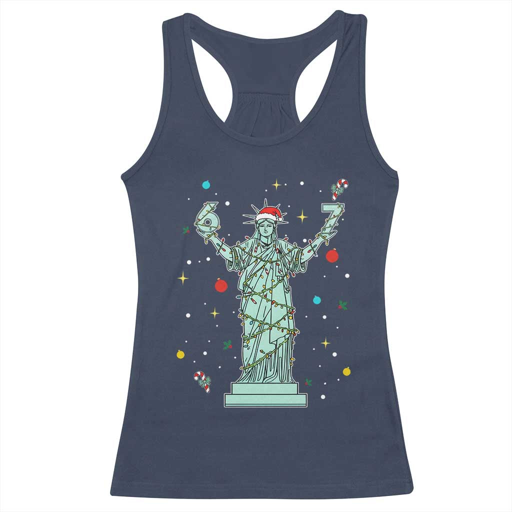 Doot Doot 67 Statue Of Liberty Racerback Tank Top Funny Gen Alpha 67 Trend Christmas Gift TS12 Navy Print Your Wear