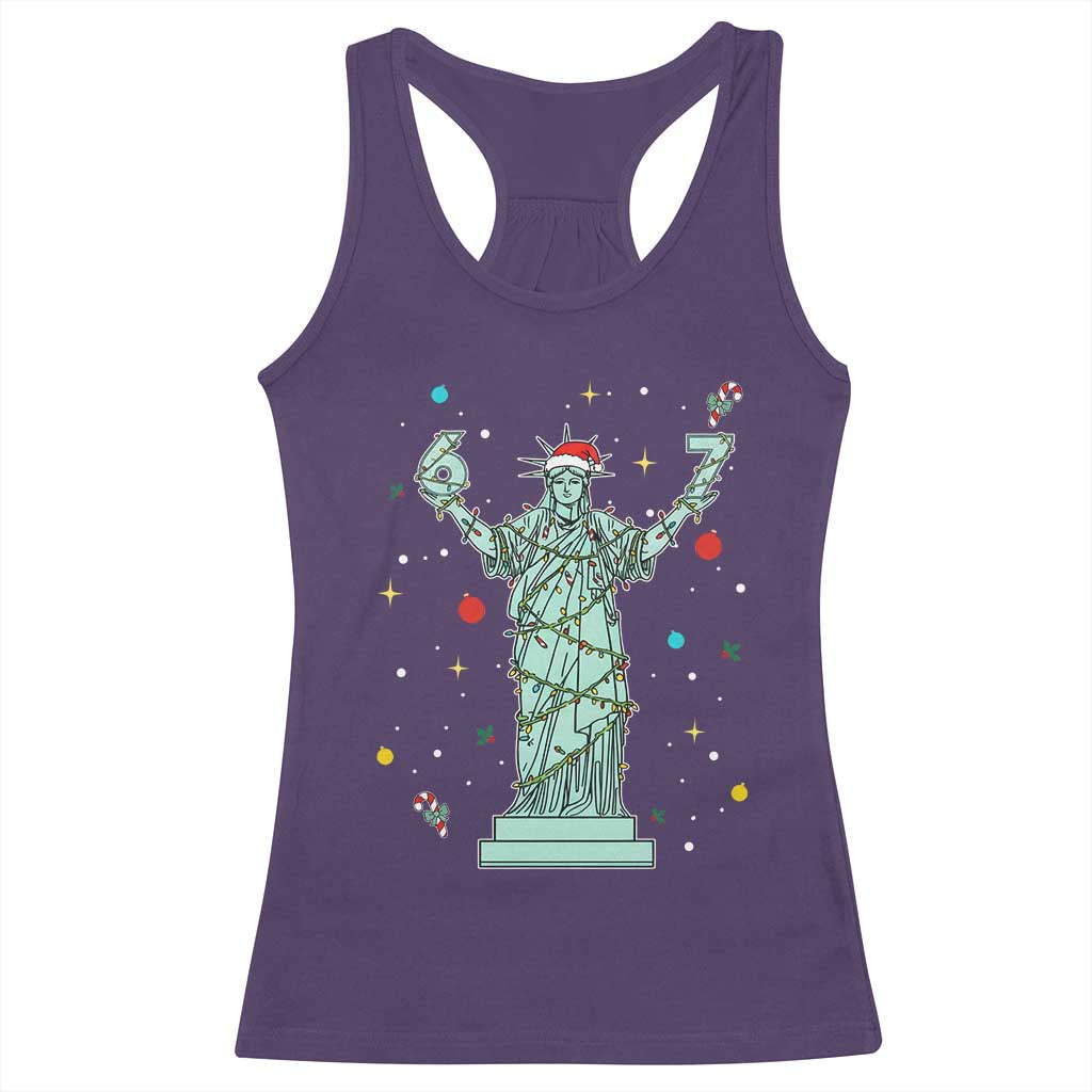 Doot Doot 67 Statue Of Liberty Racerback Tank Top Funny Gen Alpha 67 Trend Christmas Gift TS12 Purple Print Your Wear