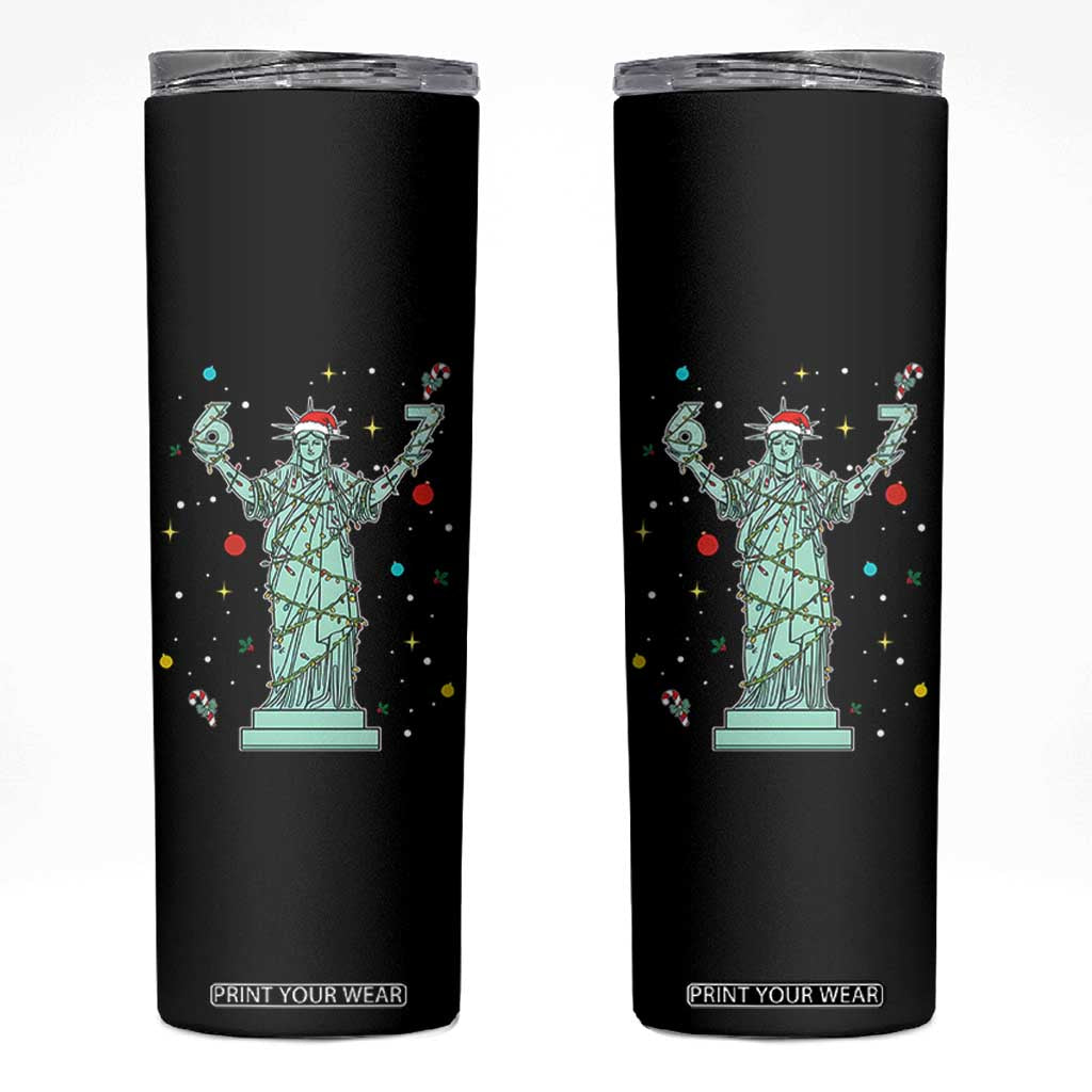 Doot Doot 67 Statue Of Liberty Skinny Tumbler Funny Gen Alpha 67 Trend Christmas Gift TS12 Black Print Your Wear
