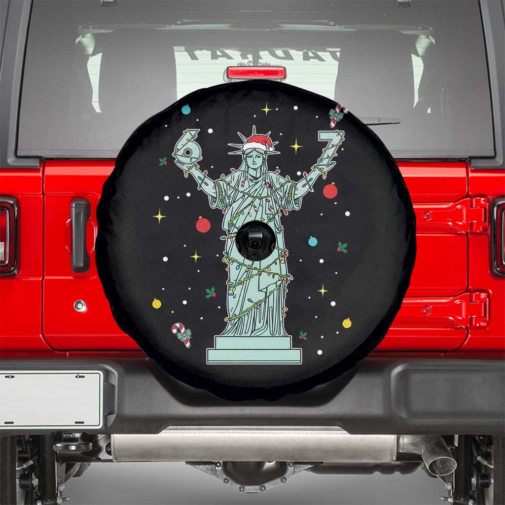 Doot Doot 67 Statue Of Liberty Spare Tire Cover Funny Gen Alpha 67 Trend Christmas Gift TS12 Black Print Your Wear