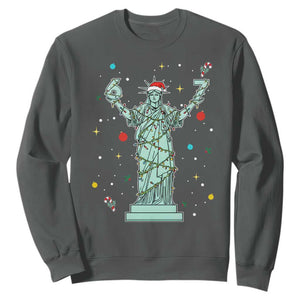 Doot Doot 67 Statue Of Liberty Sweatshirt Funny Gen Alpha 67 Trend Christmas Gift TS12 Dark Heather Print Your Wear