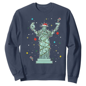 Doot Doot 67 Statue Of Liberty Sweatshirt Funny Gen Alpha 67 Trend Christmas Gift TS12 Navy Print Your Wear