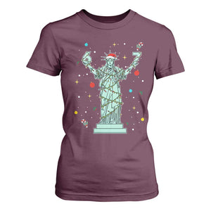 Doot Doot 67 Statue Of Liberty T Shirt For Women Funny Gen Alpha 67 Trend Christmas Gift TS12 Maroon Print Your Wear