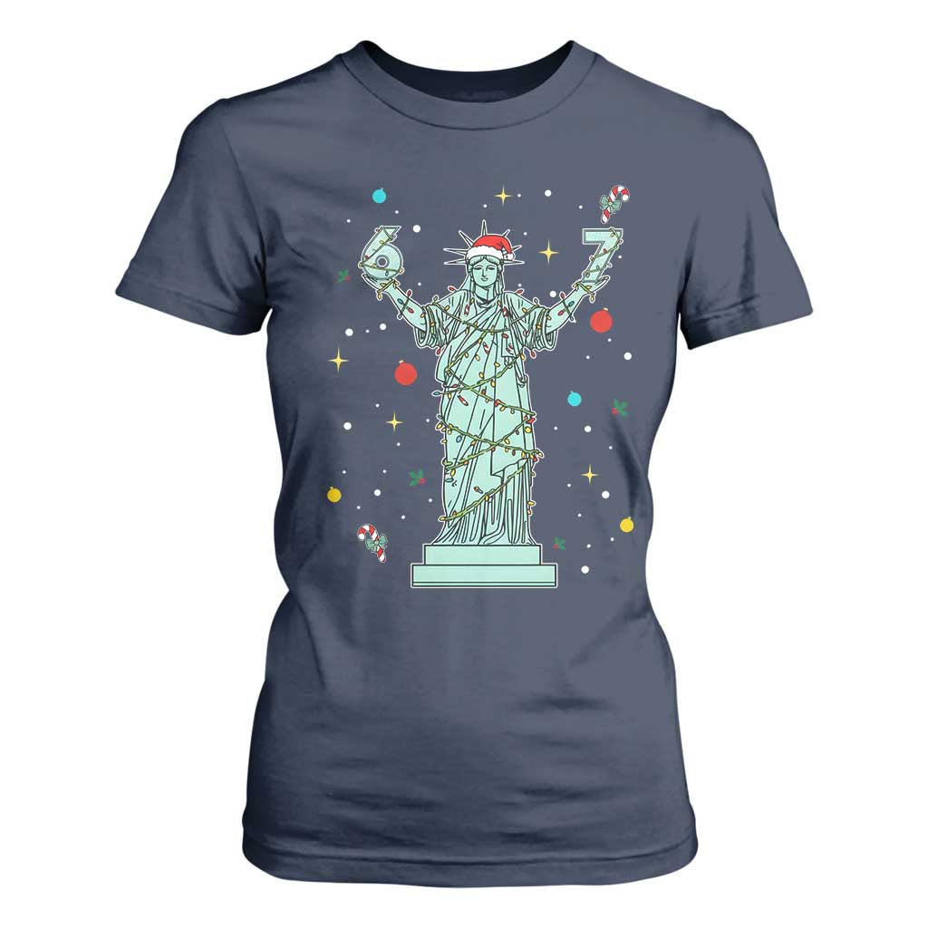 Doot Doot 67 Statue Of Liberty T Shirt For Women Funny Gen Alpha 67 Trend Christmas Gift TS12 Navy Print Your Wear