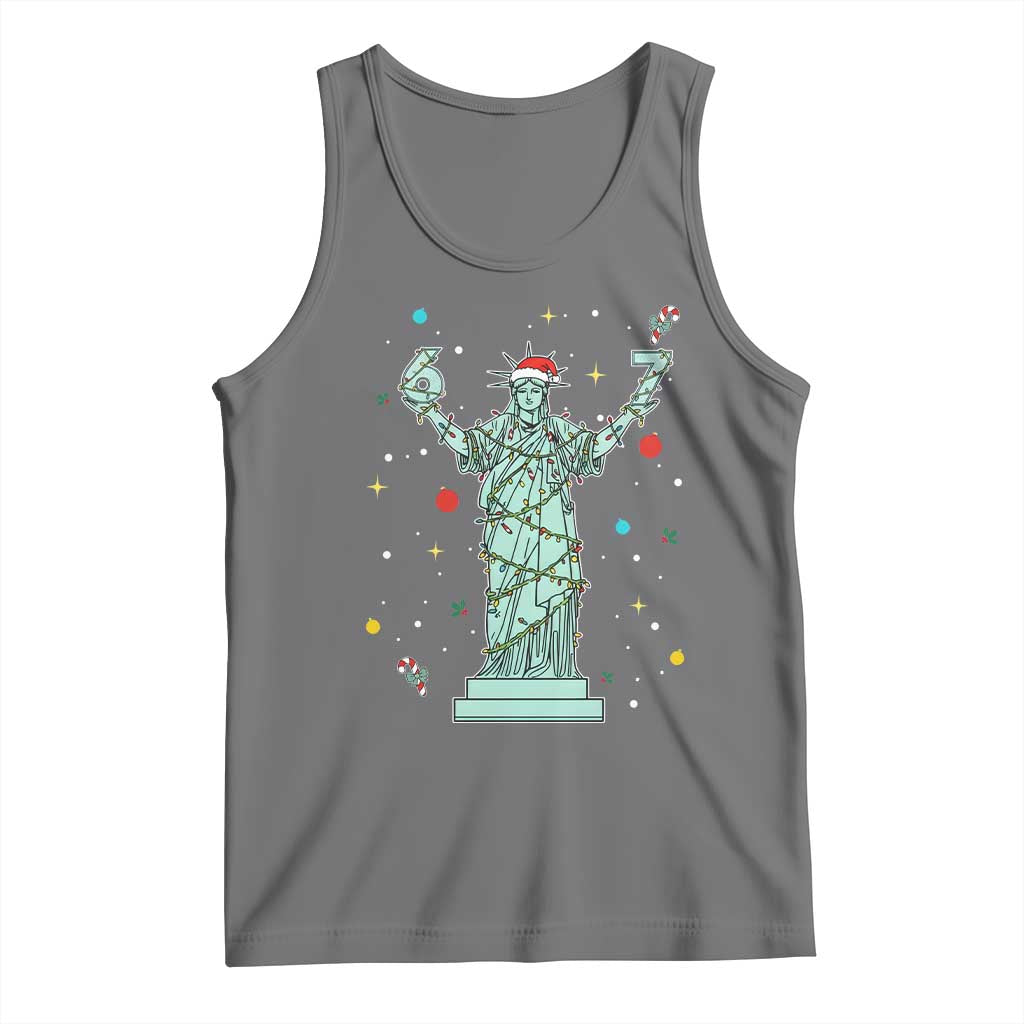 Doot Doot 67 Statue Of Liberty Tank Top Funny Gen Alpha 67 Trend Christmas Gift TS12 Black Heather Print Your Wear