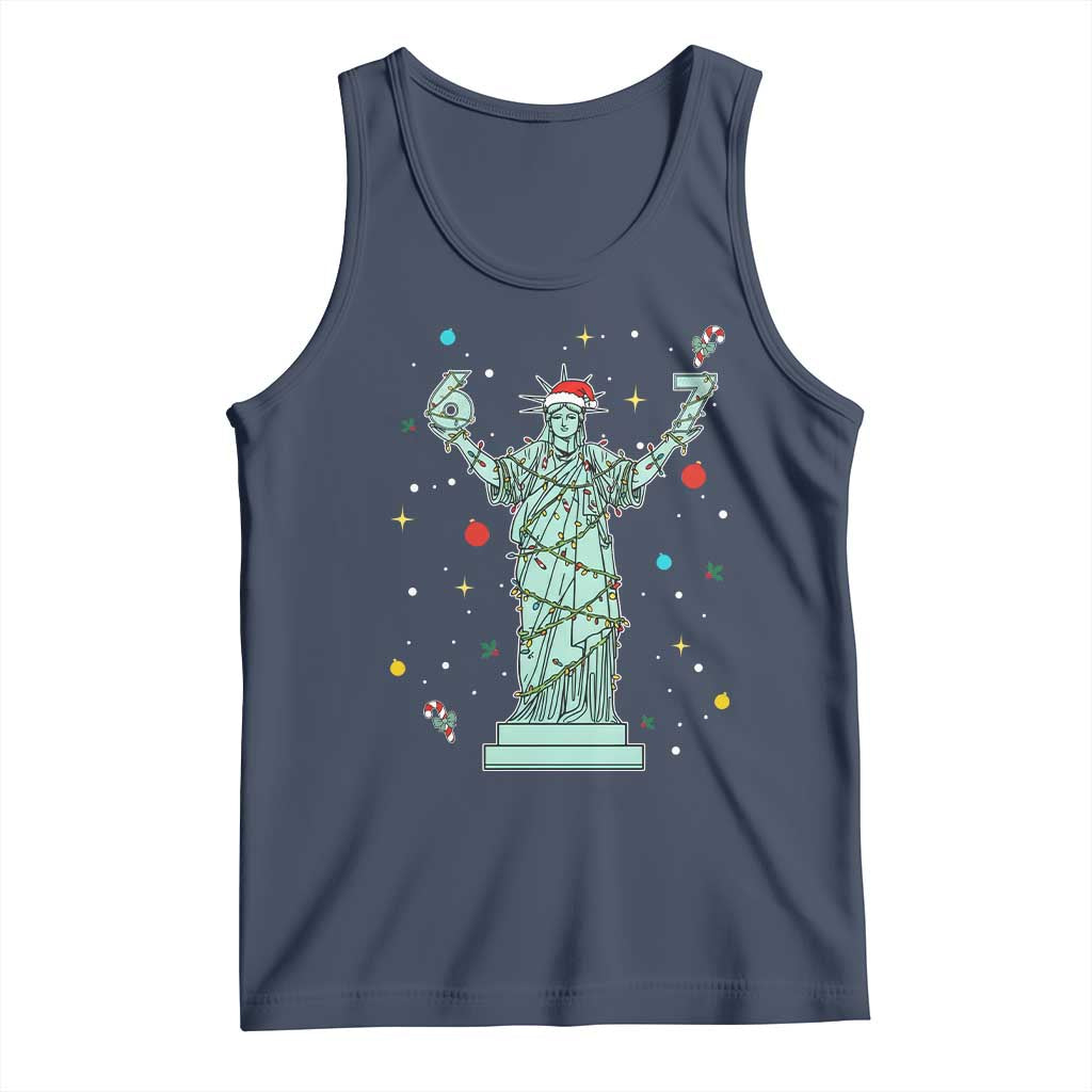 Doot Doot 67 Statue Of Liberty Tank Top Funny Gen Alpha 67 Trend Christmas Gift TS12 Navy Print Your Wear
