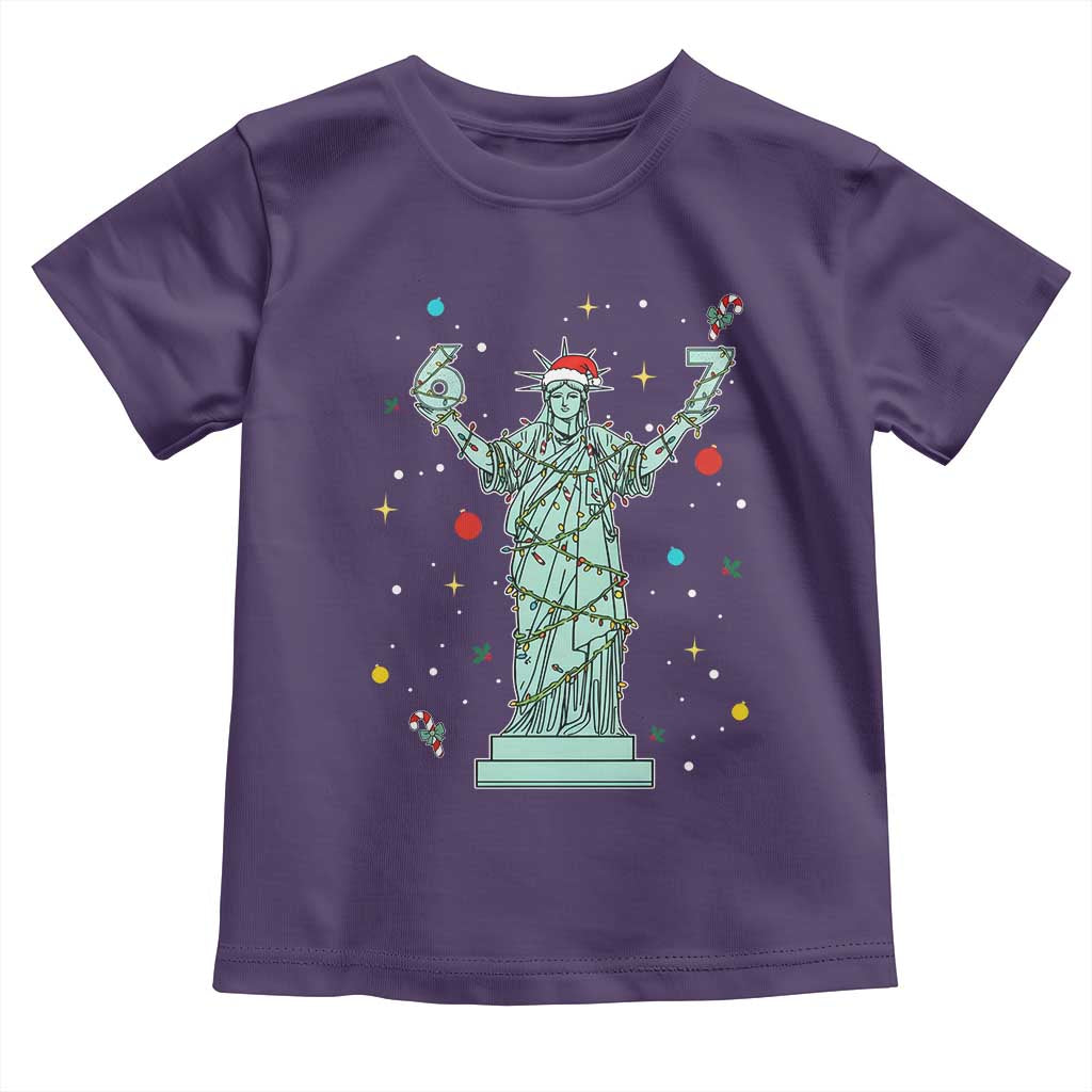 Doot Doot 67 Statue Of Liberty Toddler T Shirt Funny Gen Alpha 67 Trend Christmas Gift TS12 Purple Print Your Wear