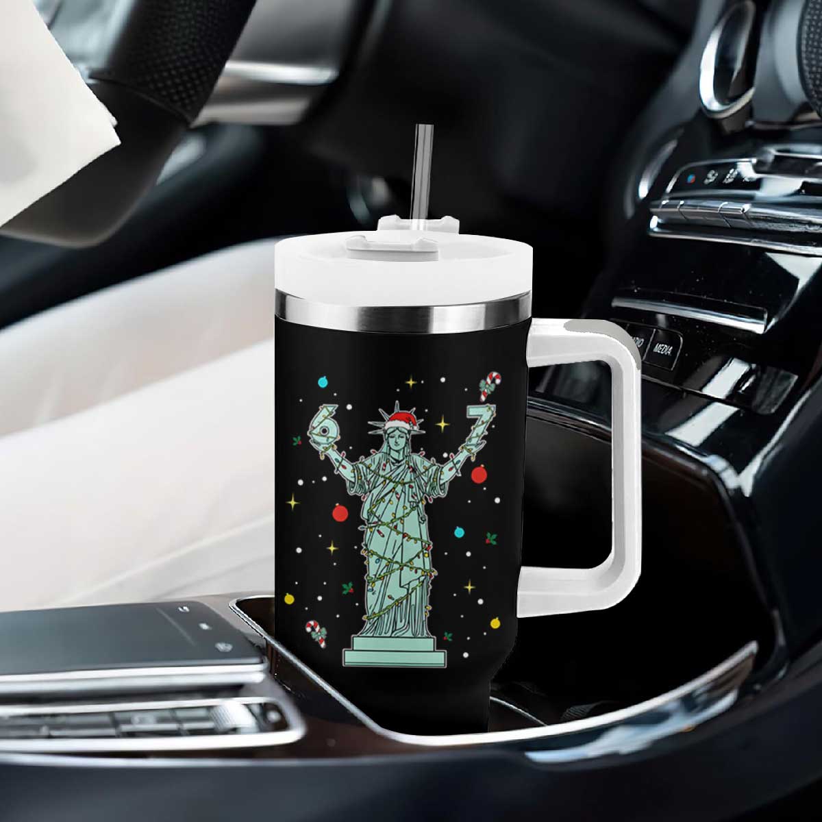 Doot Doot 67 Statue Of Liberty Tumbler With Handle Funny Gen Alpha 67 Trend Christmas Gift TS12 Print Your Wear