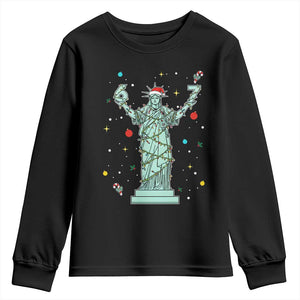 Doot Doot 67 Statue Of Liberty Youth Sweatshirt Funny Gen Alpha 67 Trend Christmas Gift TS12 Black Print Your Wear