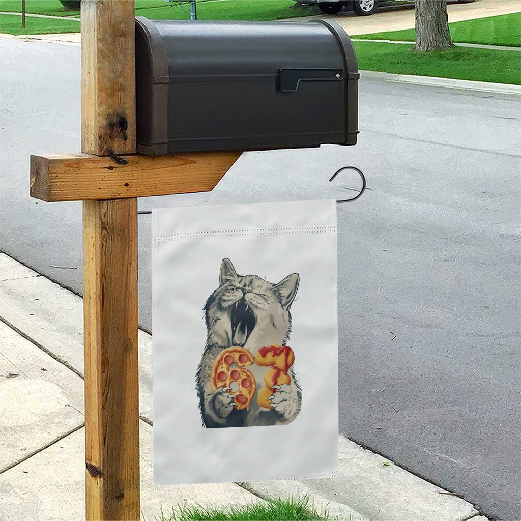 Six Seven Meme Cat 67 Pizza Nugget Garden Flag Funny Gen Alpha 67 Trend Gift TS12 Print Your Wear