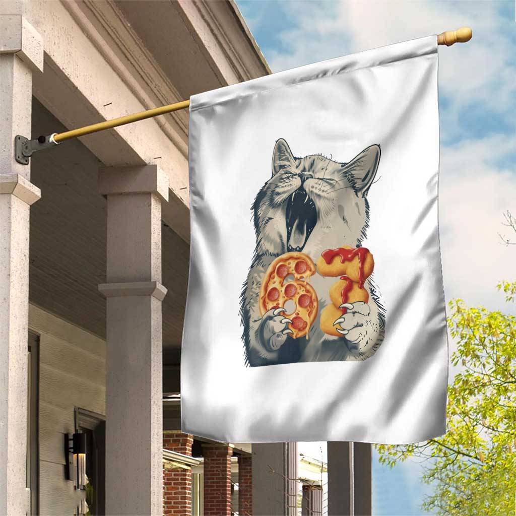 Six Seven Meme Cat 67 Pizza Nugget Garden Flag Funny Gen Alpha 67 Trend Gift TS12 Print Your Wear