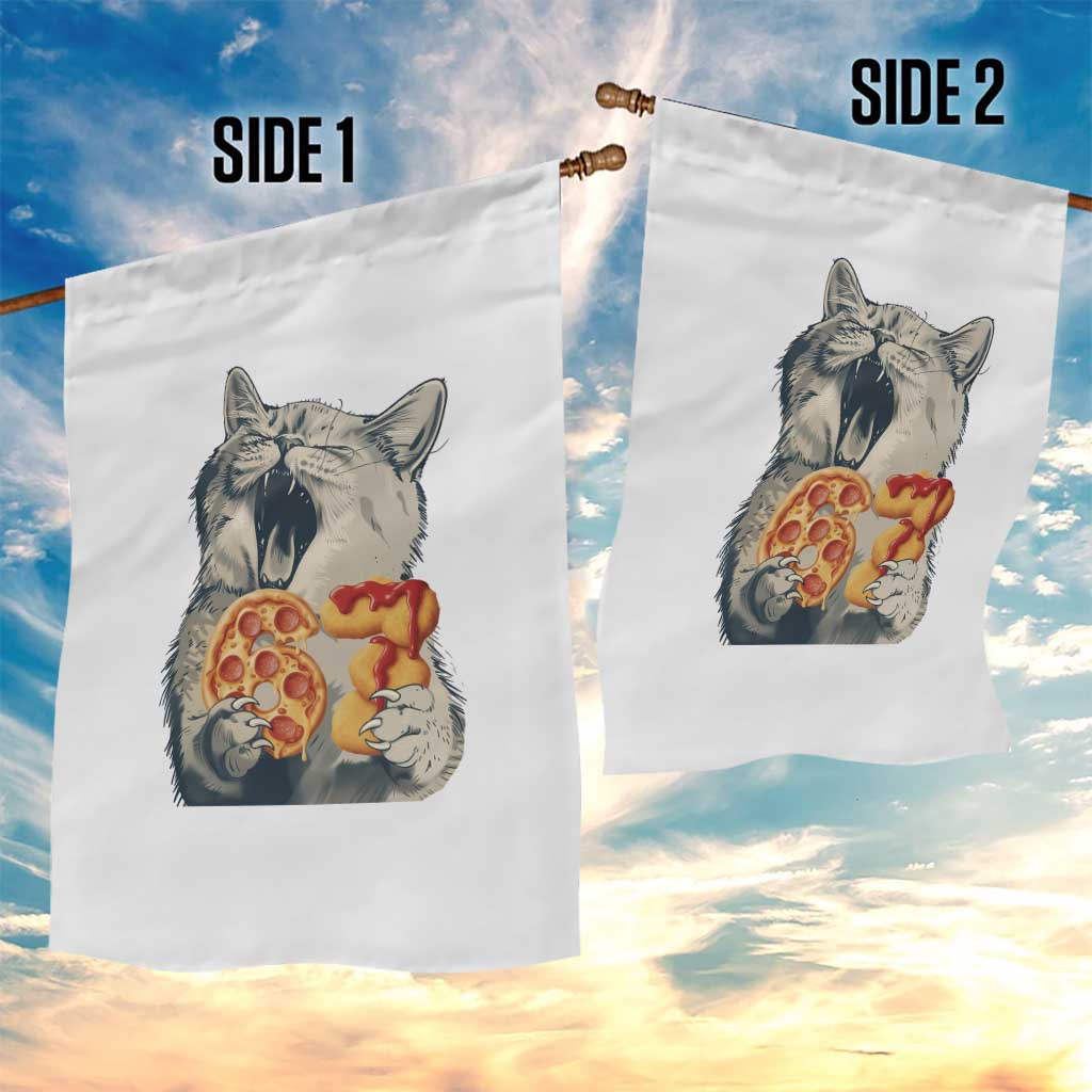 Six Seven Meme Cat 67 Pizza Nugget Garden Flag Funny Gen Alpha 67 Trend Gift TS12 Print Your Wear