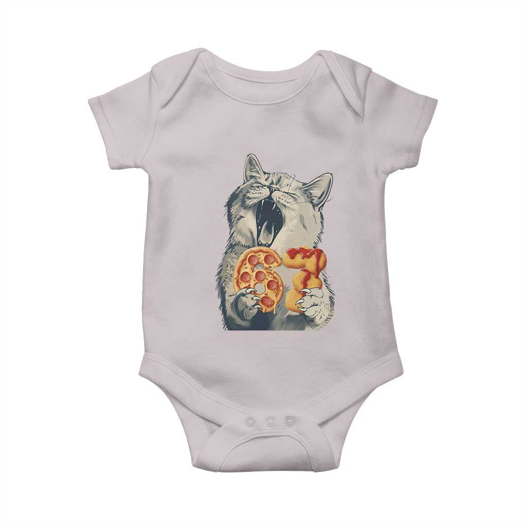 Six Seven Meme Cat 67 Pizza Nugget Baby Onesie Funny Gen Alpha 67 Trend Gift TS12 Ice Gray Print Your Wear