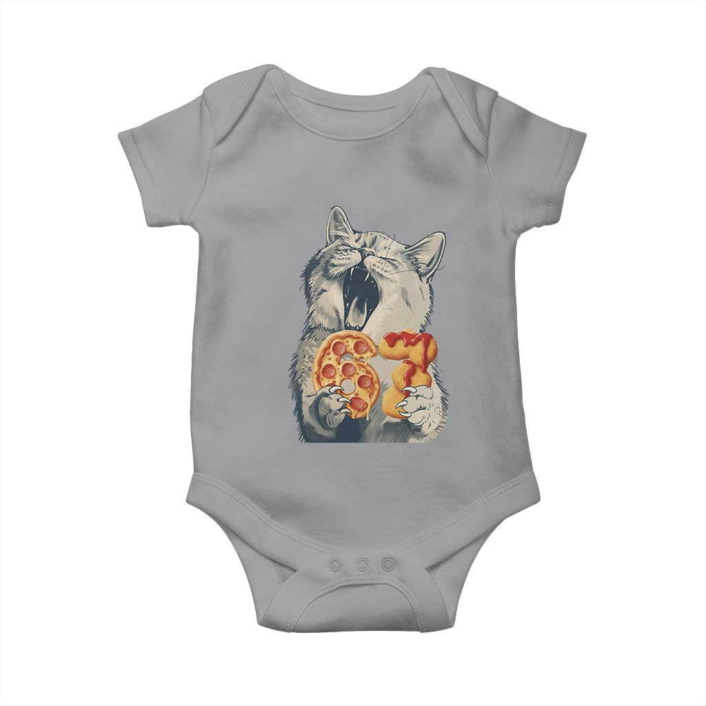 Six Seven Meme Cat 67 Pizza Nugget Baby Onesie Funny Gen Alpha 67 Trend Gift TS12 Sport Gray Print Your Wear