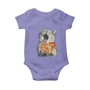 Six Seven Meme Cat 67 Pizza Nugget Baby Onesie Funny Gen Alpha 67 Trend Gift TS12 Violet Print Your Wear