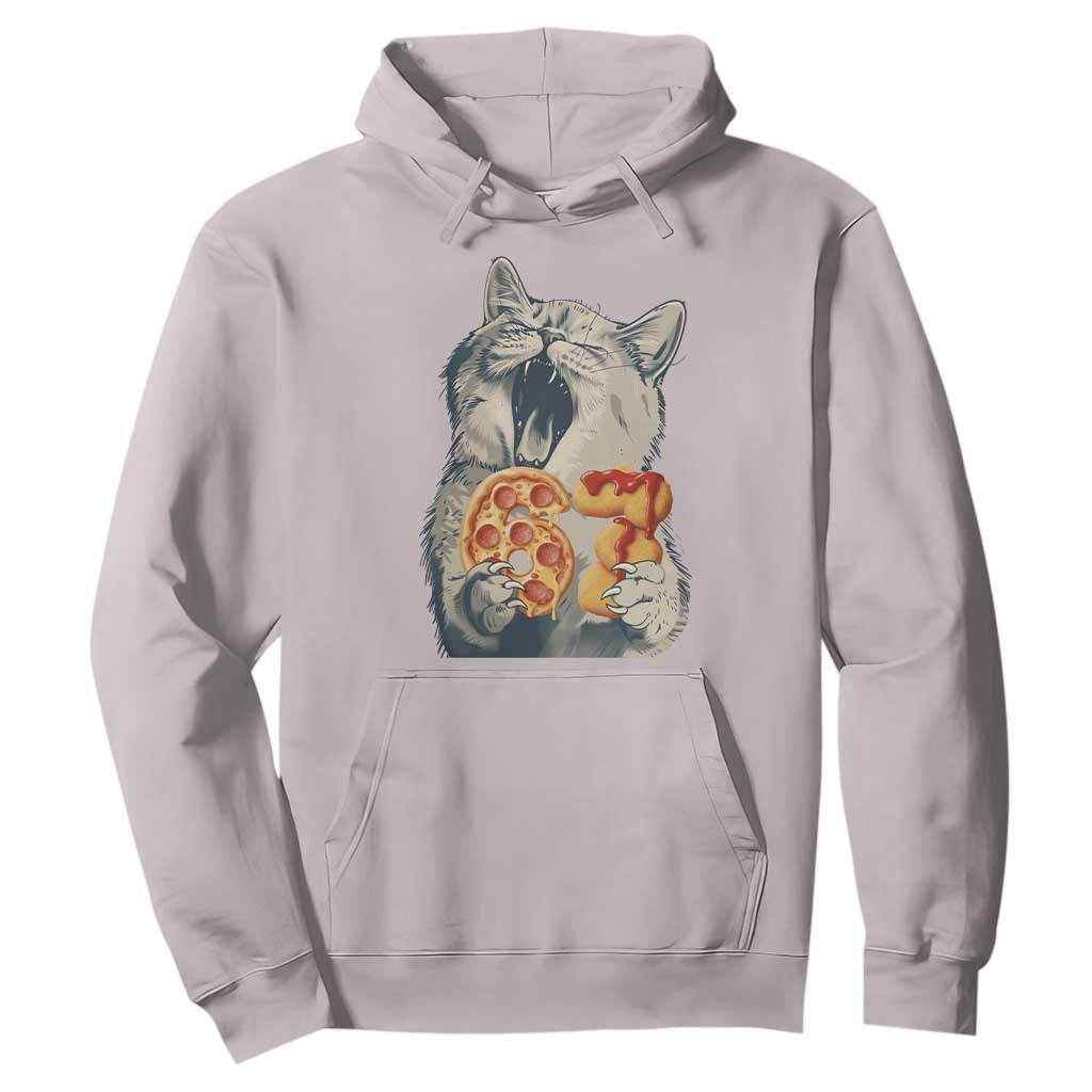 Six Seven Meme Cat 67 Pizza Nugget Hoodie Funny Gen Alpha 67 Trend Gift TS12 Ice Gray Print Your Wear
