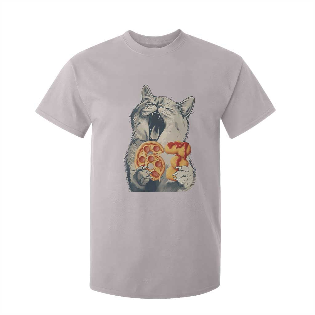 Six Seven Meme Cat 67 Pizza Nugget T Shirt For Kid Funny Gen Alpha 67 Trend Gift TS12 Ice Gray Print Your Wear