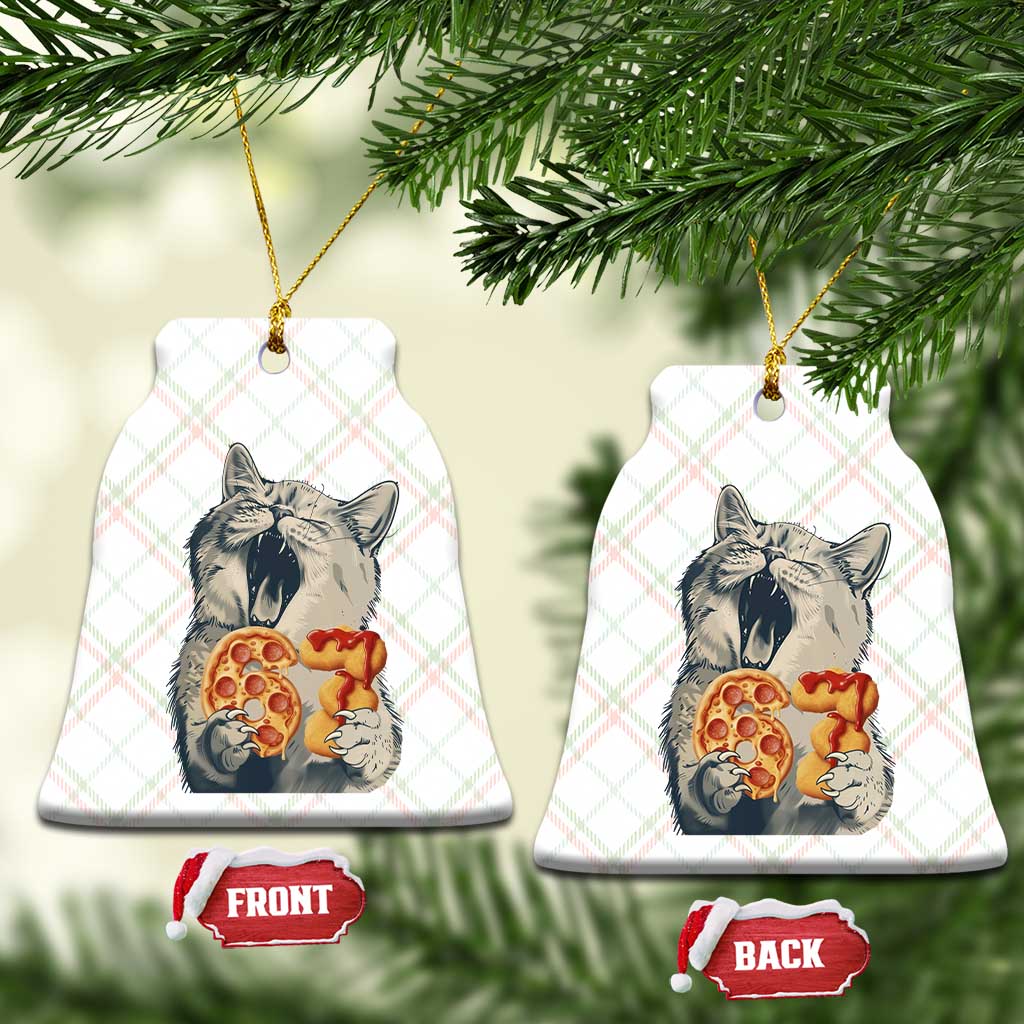 Six Seven Meme Cat 67 Pizza Nugget Ceramic Ornament Funny Gen Alpha 67 Trend Gift TS12 Print Your Wear