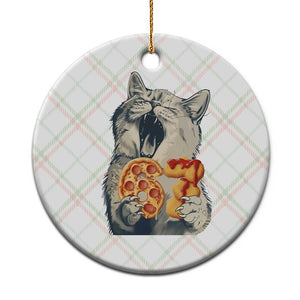 Six Seven Meme Cat 67 Pizza Nugget Ceramic Ornament Funny Gen Alpha 67 Trend Gift TS12 1pc Christmas Plaid Print Your Wear