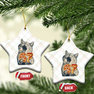 Six Seven Meme Cat 67 Pizza Nugget Ceramic Ornament Funny Gen Alpha 67 Trend Gift TS12 Print Your Wear