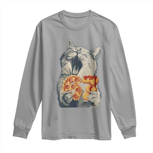 Six Seven Meme Cat 67 Pizza Nugget Long Sleeve Shirt Funny Gen Alpha 67 Trend Gift TS12 Sport Gray Print Your Wear
