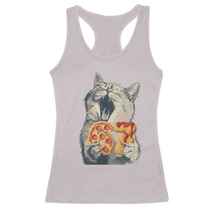 Six Seven Meme Cat 67 Pizza Nugget Racerback Tank Top Funny Gen Alpha 67 Trend Gift TS12 Ice Gray Print Your Wear