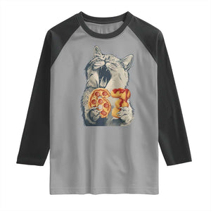Six Seven Meme Cat 67 Pizza Nugget Raglan Shirt Funny Gen Alpha 67 Trend Gift TS12 Sport Gray Black Print Your Wear