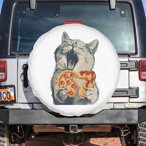 Six Seven Meme Cat 67 Pizza Nugget Spare Tire Cover Funny Gen Alpha 67 Trend Gift TS12 No hole White Print Your Wear
