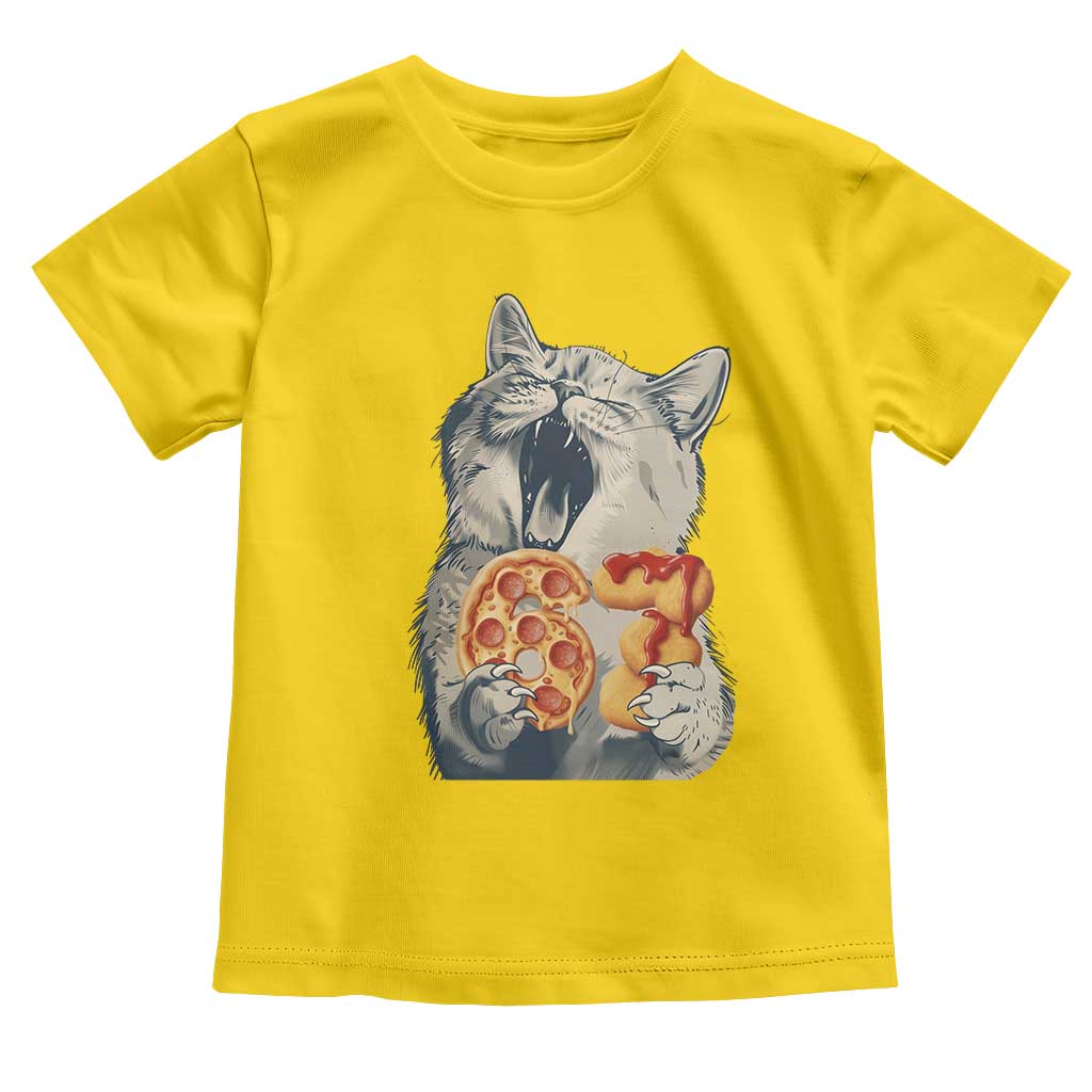 Six Seven Meme Cat 67 Pizza Nugget Toddler T Shirt Funny Gen Alpha 67 Trend Gift TS12 Daisy Print Your Wear
