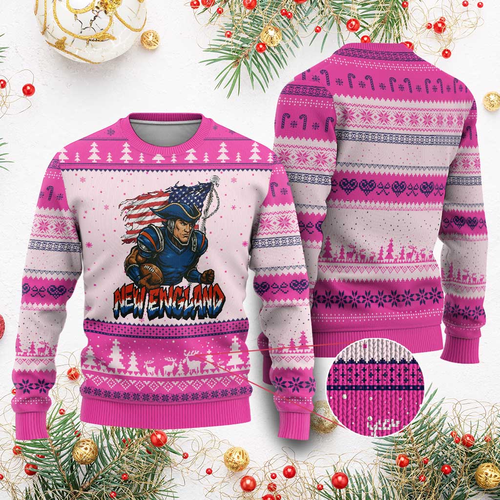NEFP Game Day Sports Fan Gift Ugly Christmas Sweater TS12 Hot Pink Print Your Wear