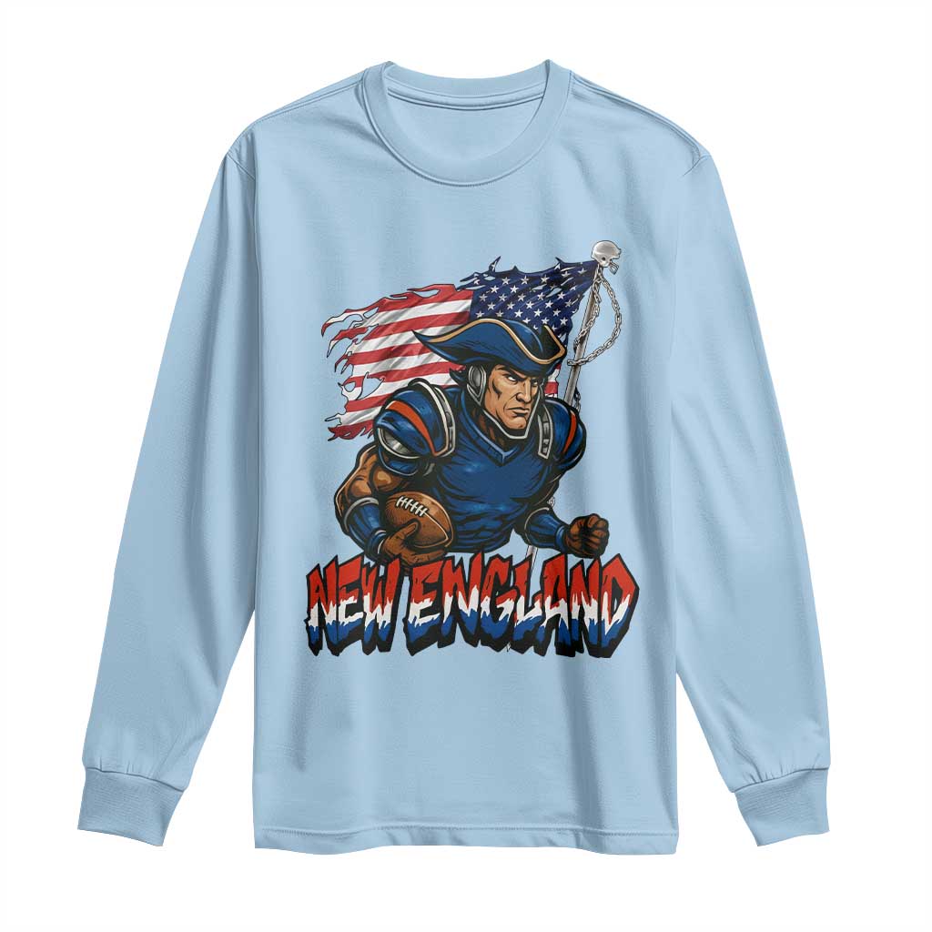 NEFP Game Day Sports Fan Gift Long Sleeve Shirt TS12 Light Blue Print Your Wear