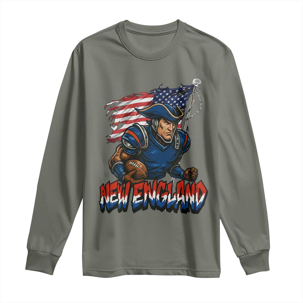 NEFP Game Day Sports Fan Gift Long Sleeve Shirt TS12 Military Green Print Your Wear
