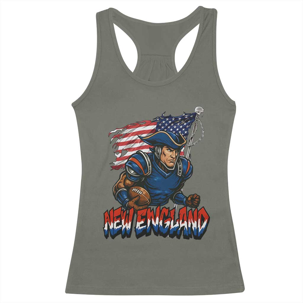 NEFP Game Day Sports Fan Gift Racerback Tank Top TS12 Military Green Print Your Wear