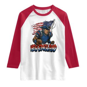 NEFP Game Day Sports Fan Gift Raglan Shirt TS12 White Red Print Your Wear