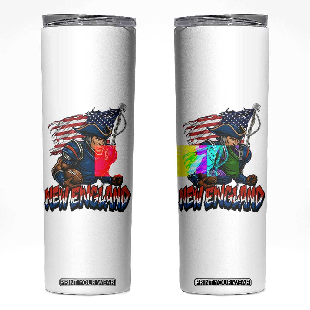 NEFP Game Day Sports Fan Gift Skinny Tumbler TS12 White Print Your Wear
