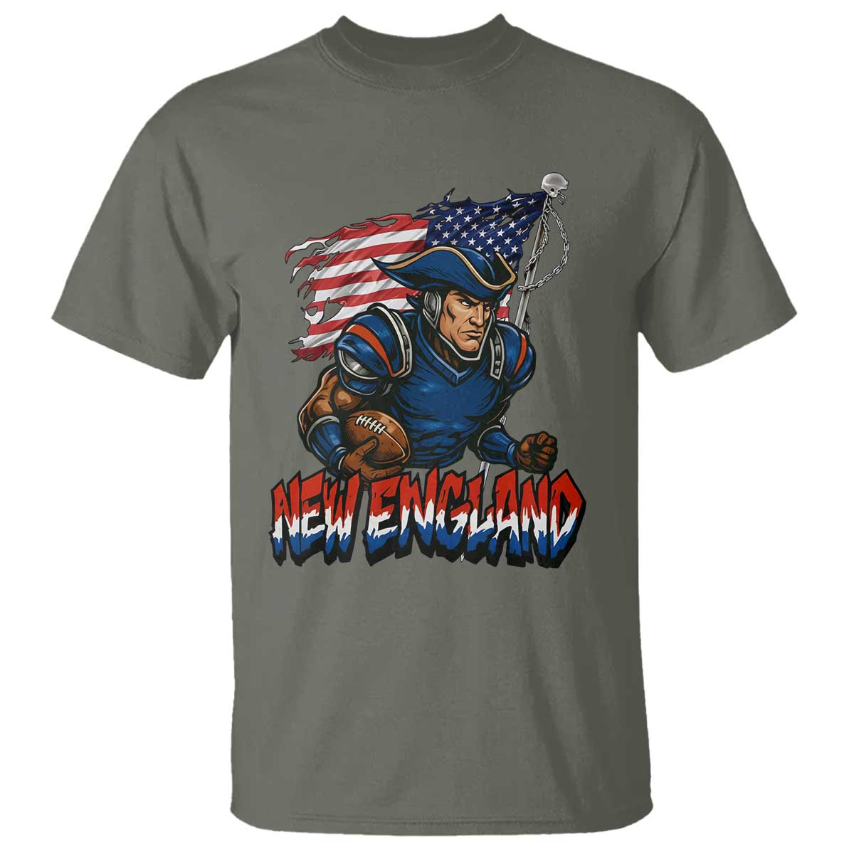 NEFP Game Day Sports Fan Gift T Shirt TS12 Military Green Print Your Wear