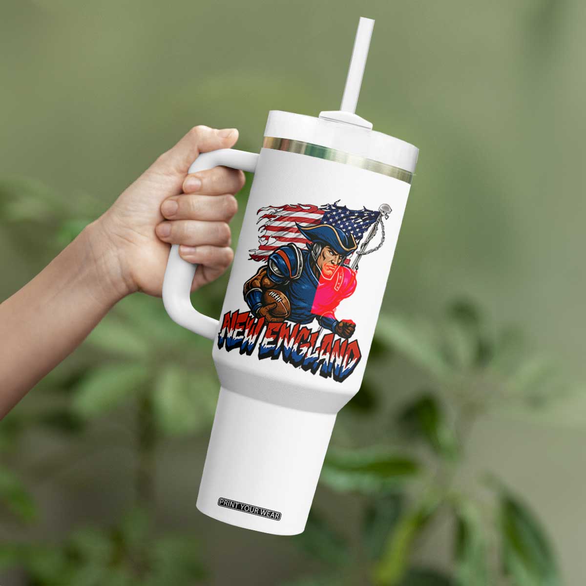 NEFP Game Day Sports Fan Gift Tumbler With Handle TS12 Print Your Wear