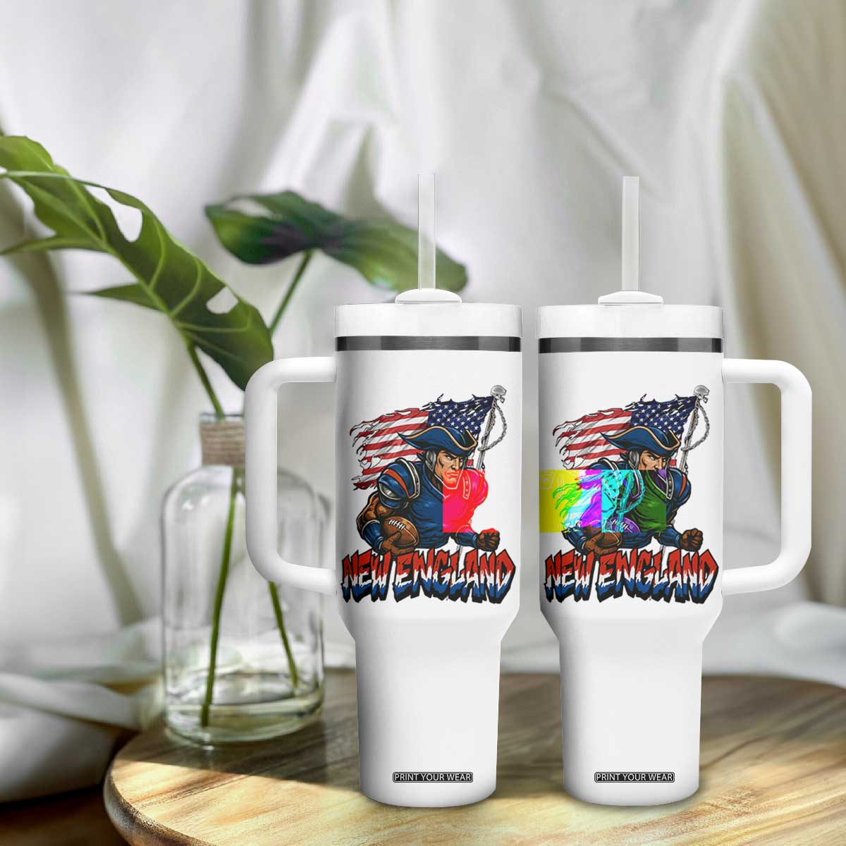 NEFP Game Day Sports Fan Gift Tumbler With Handle TS12 Print Your Wear