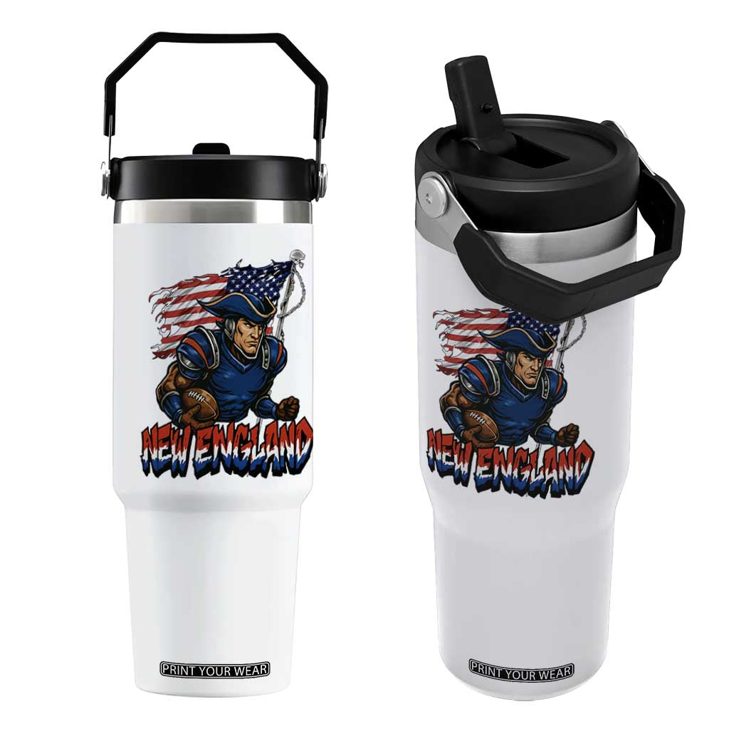 NEFP Game Day Sports Fan Gift Flip Straw Tumbler TS12 One Size: 30 oz White Print Your Wear