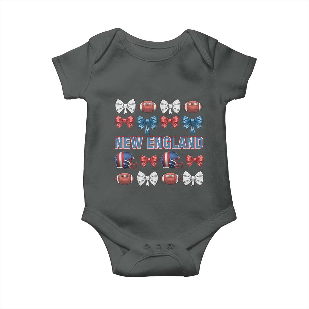 Coquette NE Football Fan Baby Onesie Gift For Women TS12 Dark Heather Print Your Wear
