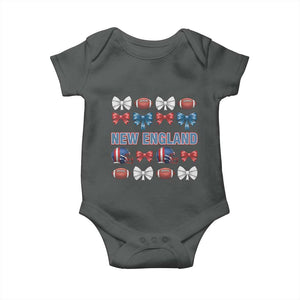 Coquette NE Football Fan Baby Onesie Gift For Women TS12 Dark Heather Print Your Wear
