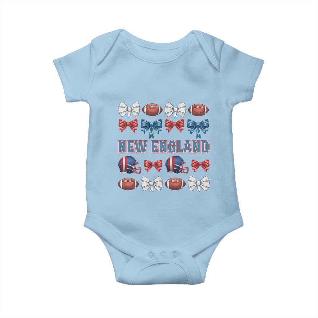 Coquette NE Football Fan Baby Onesie Gift For Women TS12 Light Blue Print Your Wear