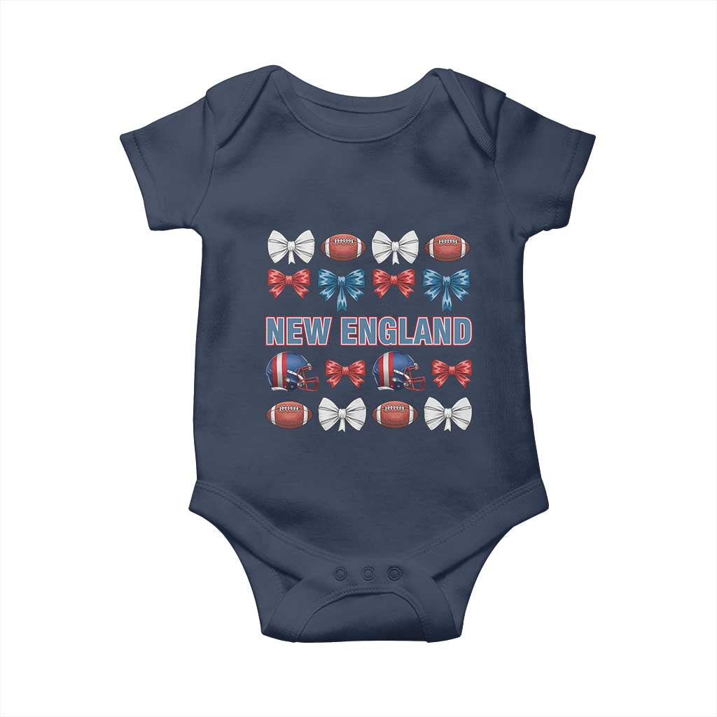 Coquette NE Football Fan Baby Onesie Gift For Women TS12 Navy Print Your Wear